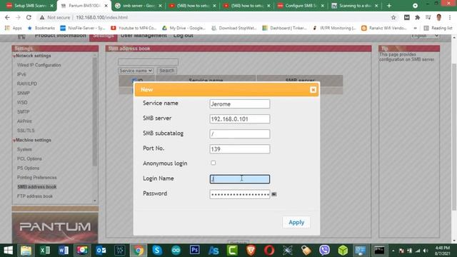 Scan to SMB Pantum BM5100ADN 2 смотреть онлайн