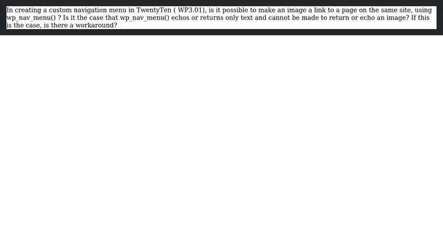 Wordpress: Image as a link using wp_nav_menu() смотреть онлайн