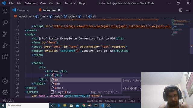 jsPDF Library & jsPDF AutoTable Library Crash Course in Javascript 2020 смотреть онлайн