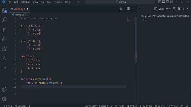 matrix addition in python | matrix mathematics смотреть онлайн