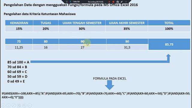 Membuat Grafik dan Penggunaan Formula Pada MS Office Excel 2016 смотреть онлайн