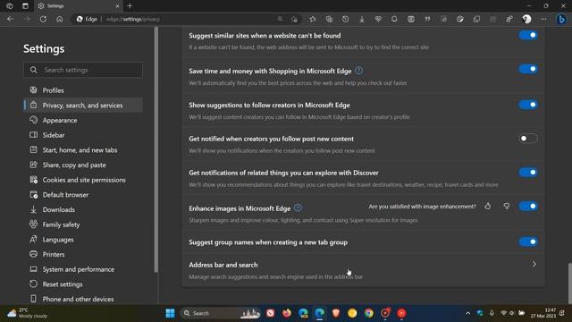 How to disable site and search suggestions in Microsoft Edge смотреть онлайн