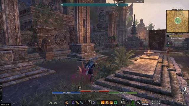 The Elder Scrolls Online - Quest - The Horn of Ja'dari - Lower the Drawbridge - Puzzle смотреть онлайн