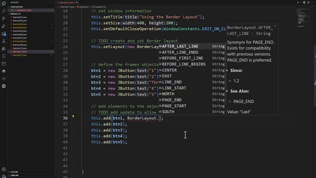 Java Practice Examples - Module 10-11 Using Java's Border Layout смотреть онлайн