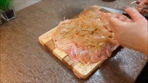 КУРИНЫЙ РУЛЕТ простой,  ВКУСНЫЙ рецепт. КУРИНЫЙ РУЛЕТ БЕЗ духовки.