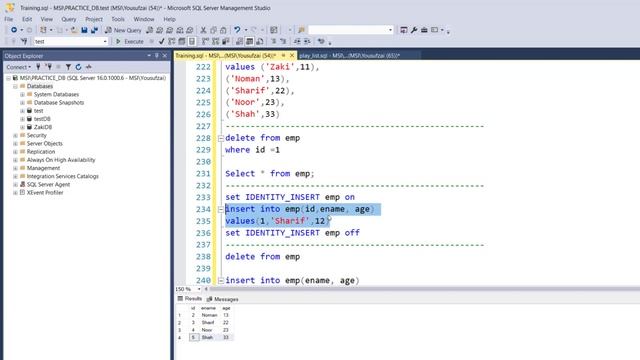 35. MS SQL Server 2022| Pro T-SQL in Pashto| (Reset or reseed identity of table) смотреть онлайн