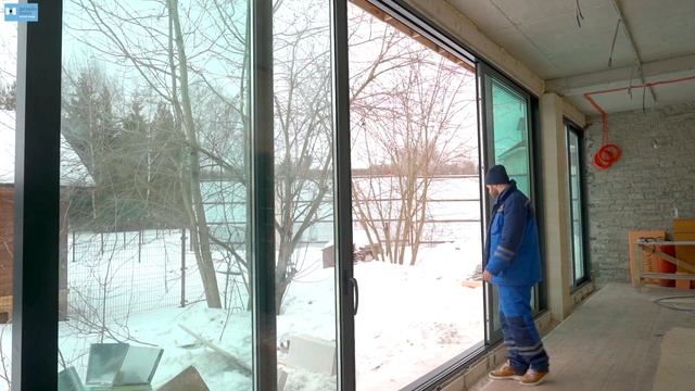 Подъемно-раздвижные двери для остекления больших проемов на террасе. Alutech SL160 смотреть онлайн