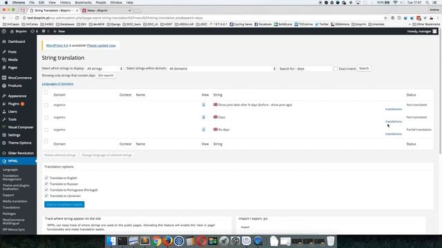 Translate static strings Wordpress WPML смотреть онлайн
