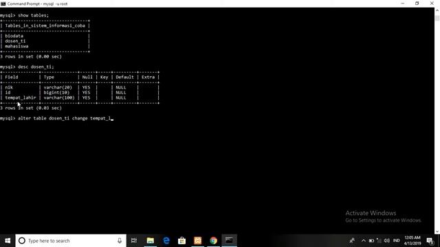 cara mengubah nama Atribut dalam tabel CMD XAMPP Database #fungsi Alter2 смотреть онлайн
