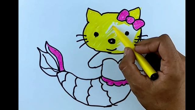 Draw a picture of a mermaid for kids/Нарисуйте картинку русалки для детей смотреть онлайн
