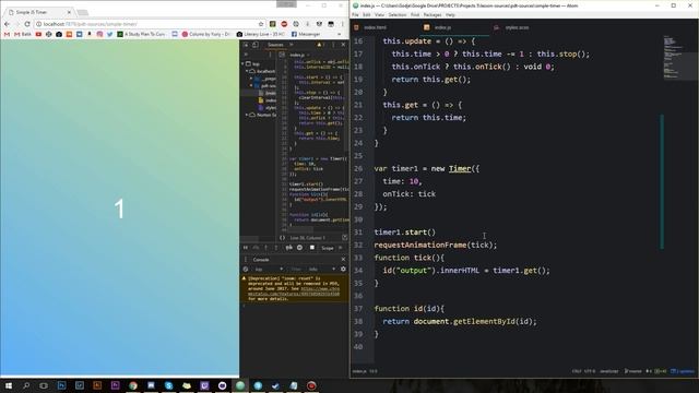 [JS] Как сделать простенький Таймер в JavaScript смотреть онлайн