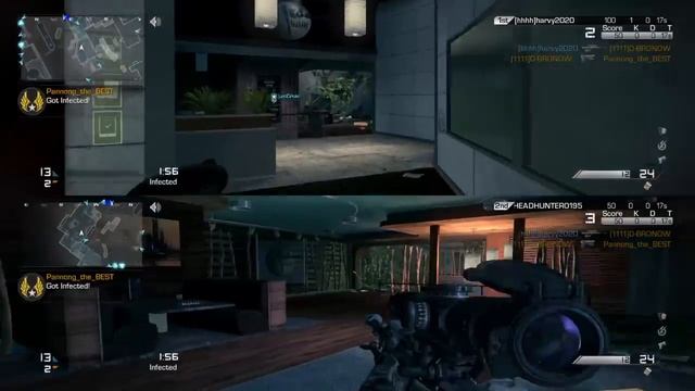 Call of duty (Ghosts) - #2 играем вдвоём режим infected мультиплеер смотреть онлайн