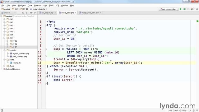 08 05 Creating an instance of a class from a result set смотреть онлайн