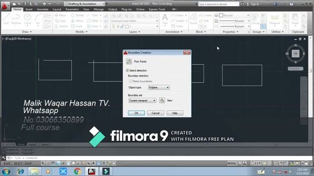 AutoCad full course tutorial ( boundary) Urdu Hindi #24 смотреть онлайн