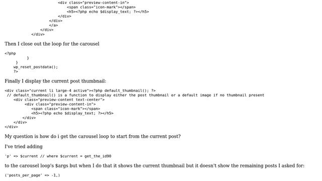 Wordpress: Start loop from specific post ID смотреть онлайн
