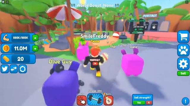 КЛИКНУЛ и СТАЛ САМЫМ СИЛЬНЫМ в СИМУЛЯТОРЕ КАЧКА КЛИКОВ в Roblox смотреть онлайн