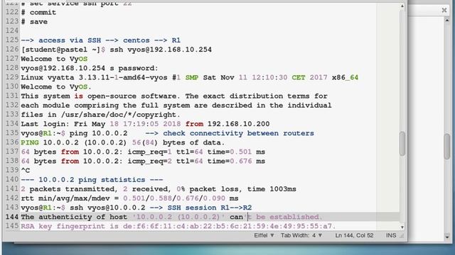 Tutorial Installation Vyos/vyatta virtual Routers Virtualbox - part II смотреть онлайн