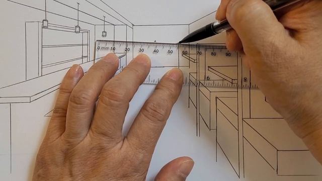 How to draw a restaurant dining room in one point perspective смотреть онлайн