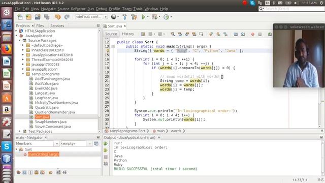Program to Sort Strings in Dictionary Order смотреть онлайн