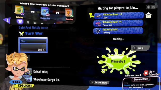 🔴 SPLATOON 3 SPLATFEST WITH VIEWERS (TEAM SATURDAY) - DAY 2 смотреть онлайн