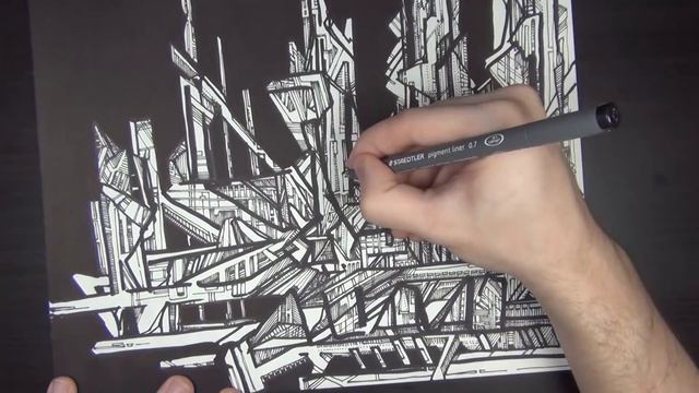 Drawing a Futuristic City смотреть онлайн