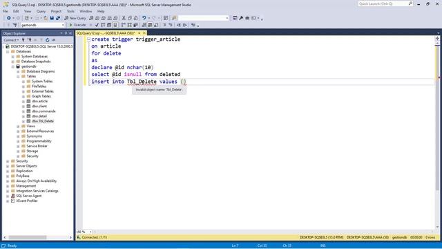 13.Course SQL server : كيفية إنشاء Create Trigger لتتبع عملية الحذف من أي جدول смотреть онлайн
