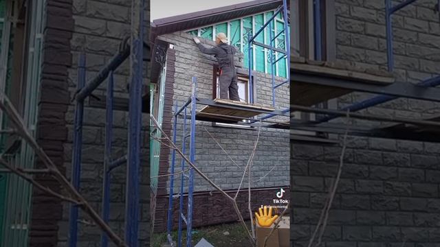 Отделка дома из бруса 100-150 Фасадными панелями с утеплением. смотреть онлайн