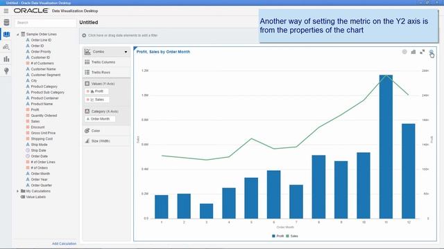 Oracle DV - Setting up multiple axis on charts смотреть онлайн