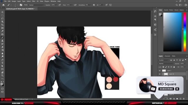 How I transformed my image into Anime using PHOTOSHOP | Deathnote edit смотреть онлайн