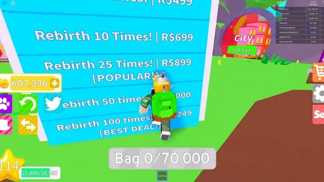 СИМУЛЯТОР ПЫЛЕСОСА ? СОБИРАЕМ МОНЕТЫ! Я сделал ребирс! Roblox по русски DIAMONDS? Vacuum Simulator смотреть онлайн