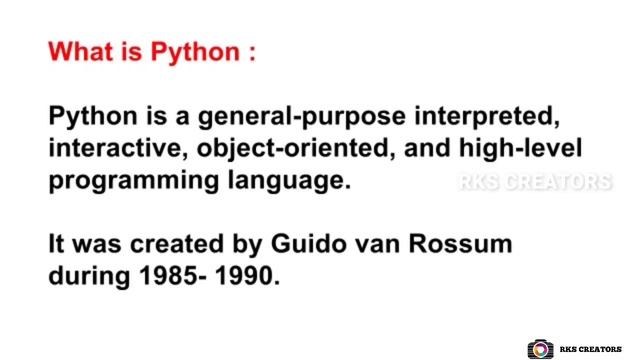Introduction To Python In Tamil || Python Tutorial In Tamil || RKS CREATORS #python
