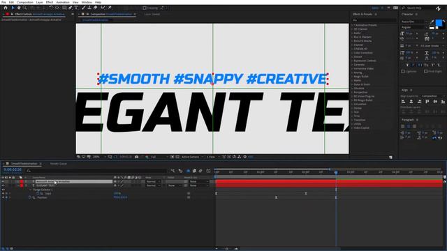 Smooth Text Animation - After Effects Tutorial смотреть онлайн