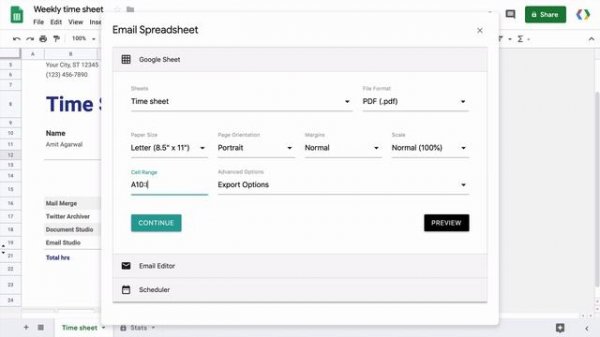 Email Google Sheets Automatically