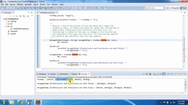 How to get the SubMap from the TreeMap? | TreeMap (SubMap Inclusive) смотреть онлайн