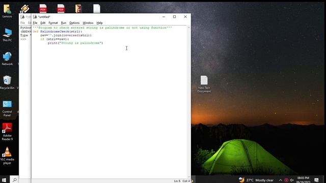 PYTHON Program To Check String Is Palindrome Or Not Using Function смотреть онлайн
