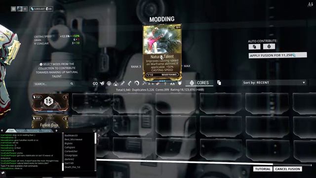 Trisek Warframe Maxing Natural Talent смотреть онлайн