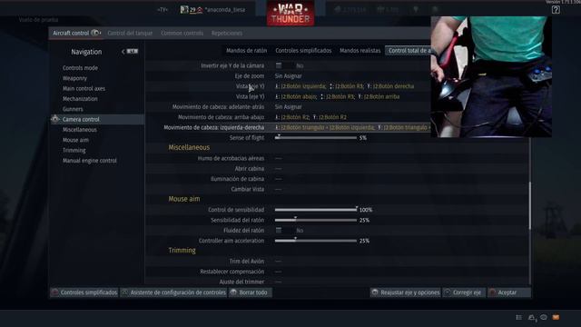 war thunder tutorial configuracion de thrustmaster t.flight hotas 4 avanzado смотреть онлайн