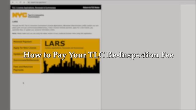 Paying A NYC TLC Re-Inspection Fee