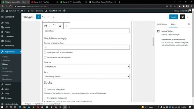 How to Show Recent Post with image in wordpress 2022|Urdu/Hindi | Wordpress Course part 23 смотреть онлайн