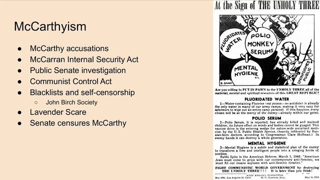 Cold War and Red Scare | US history lecture смотреть онлайн