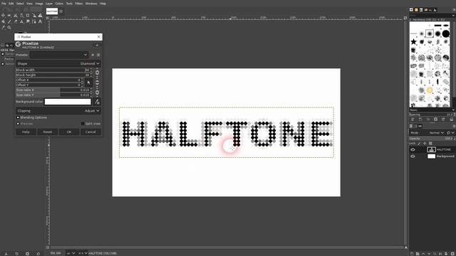 Create a Halftone Text Effect in Gimp смотреть онлайн