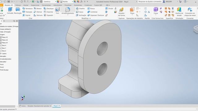 Aula 649 - Modelo Standard mm ipt no Inventor 2024 смотреть онлайн