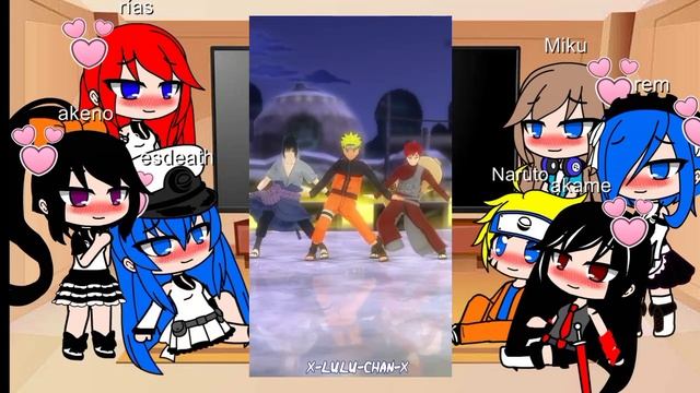 Rías, Rem, Miku Y Esdeath + Akame Y Akeno Reacciona A Naruto  2/3