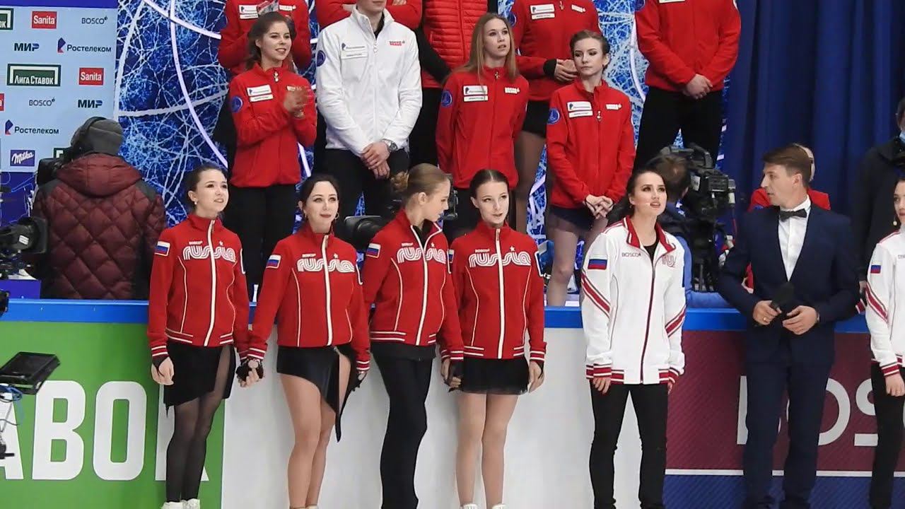 Трусова, Валиева, Щербакова: Запрещенные 5-ные каскады на Прыжковом турнире, 5 февраля 2021 г. смотреть онлайн