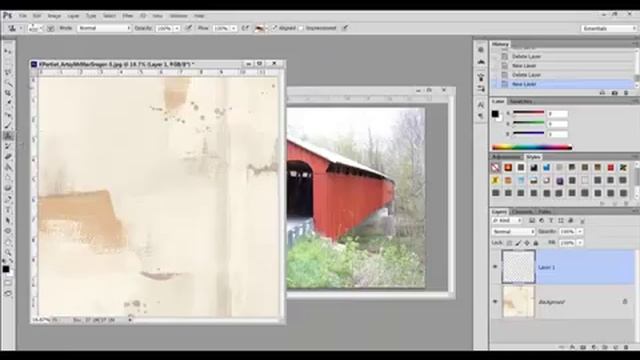 Blending an Image into the Background with the Pattern Stamp in Photoshop or PSE смотреть онлайн