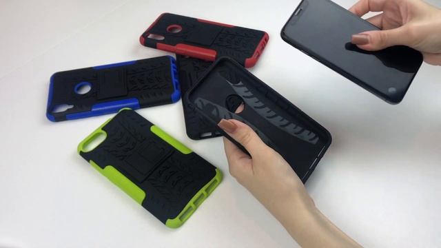 ONYX Противоскользящий гибридный противоударный чехол и корпус с подставкой смотреть онлайн