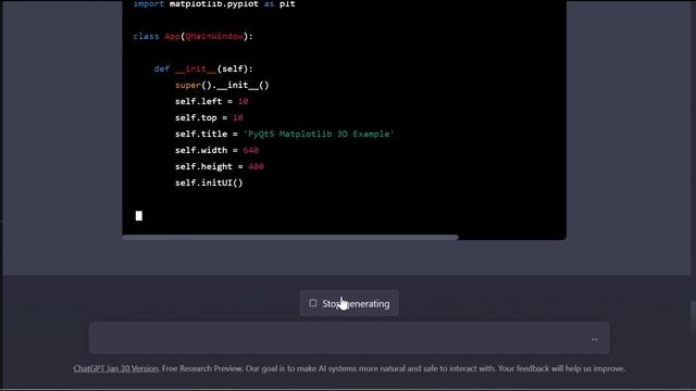 #chatgpt #python #pyqt5 Testing Chat-gpt to create a code plot in pyqt5 3D and compare it with min смотреть онлайн