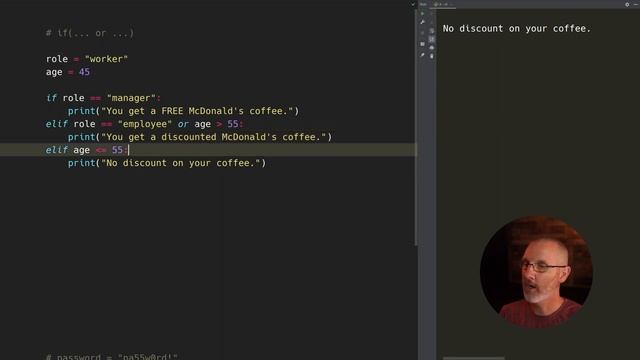 Python | Conditionals - or (10/29) смотреть онлайн