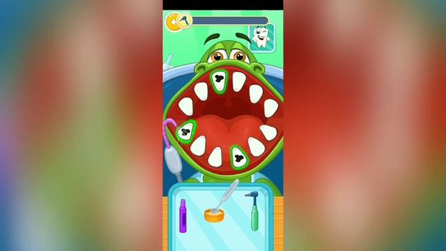 Children's doctor: dentist game | vrdo gaming | crocodile dental cleaning | kids oral hygiene смотреть онлайн