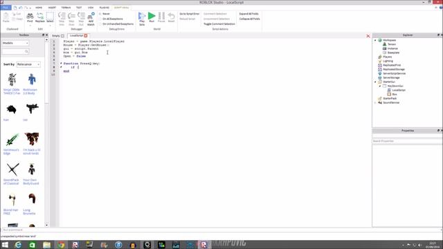 Roblox GUI Tutorial #3 - Pressing a Key (KeyDown) смотреть онлайн